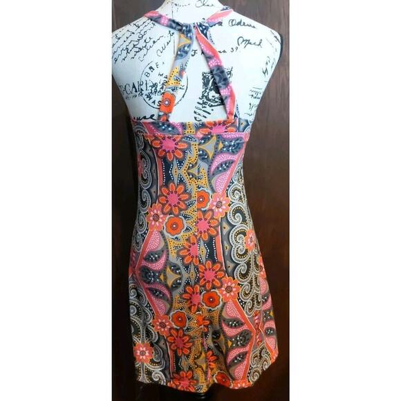 Prana Multicolored Floral Racerback Shelf Bra Dress Size XS Soft Colorful floral - Picture 6 of 7